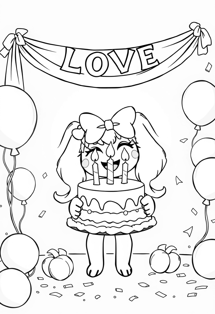 Happy Birthday Coloring Pages