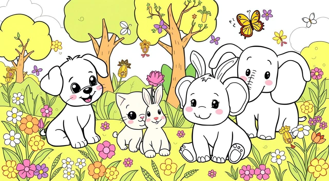 Cute Animal Coloring Pages