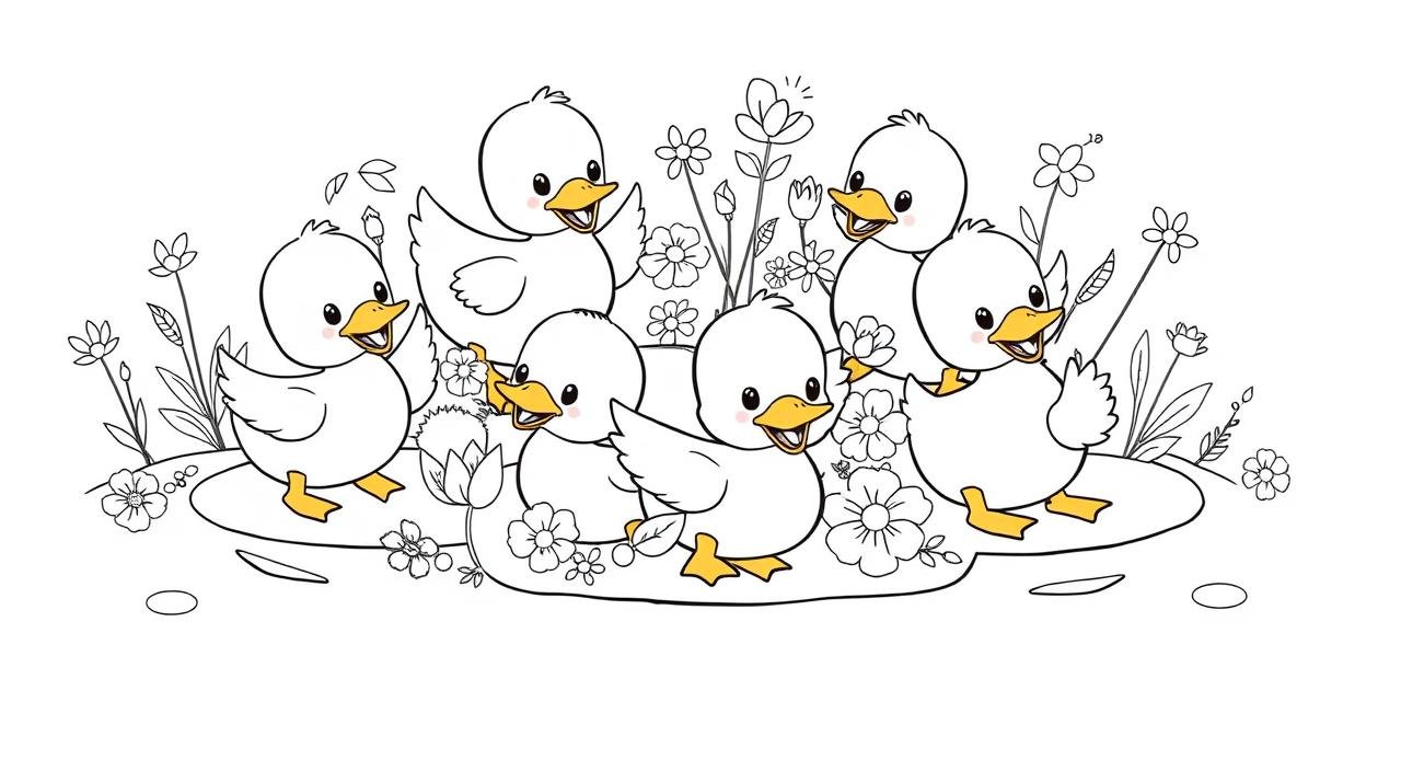 Duck Coloring Pages