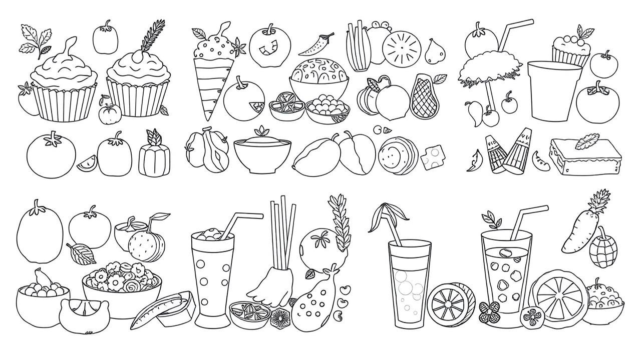 Food Coloring Pages