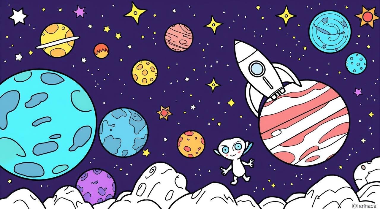 Space Coloring Pages